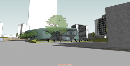 精品大學校園建筑 美術館 圖書館 演藝樓等 su模型庫精品區 sketchup吧 sketchup中國門戶網站