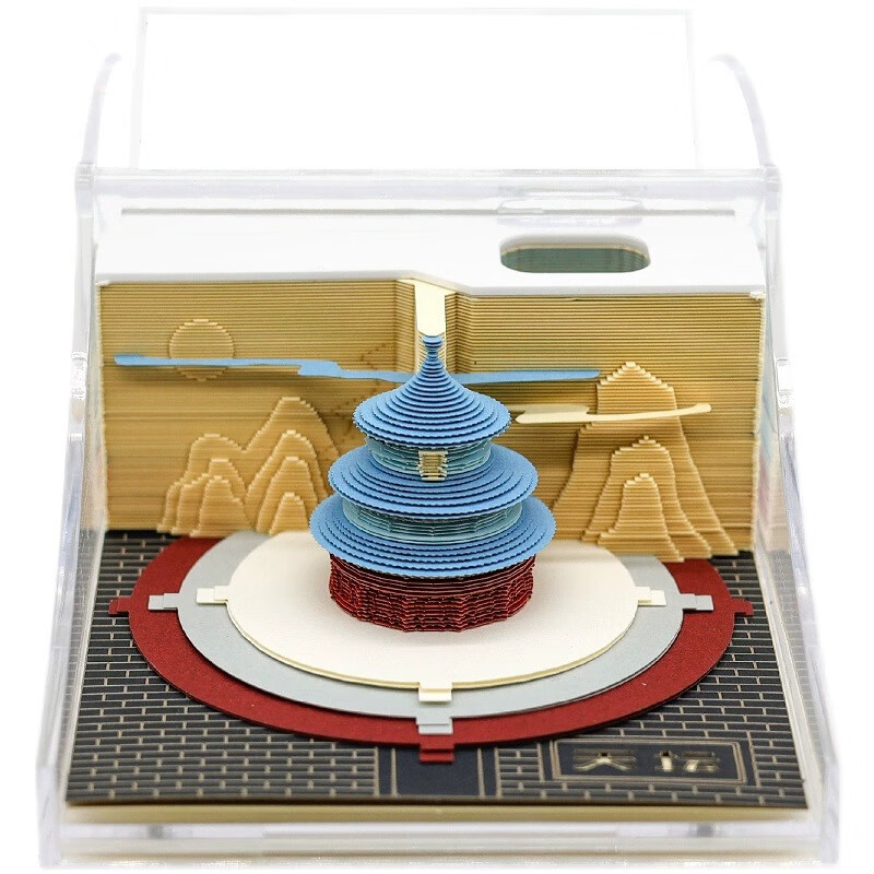 故宮文創國風3D紙雕立體便簽紙 古風精粹，創意禮物之選